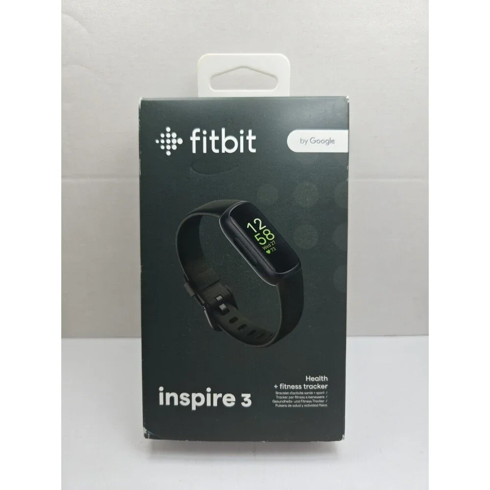 Fitbit Inspire 3 Health Fitness Tracker Midnight Zen Black Heart Rate Sleep SpO2